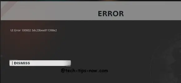 UI Error 100002 3dc23bee811398e2