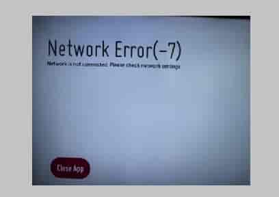 LG TV Error Code 7
