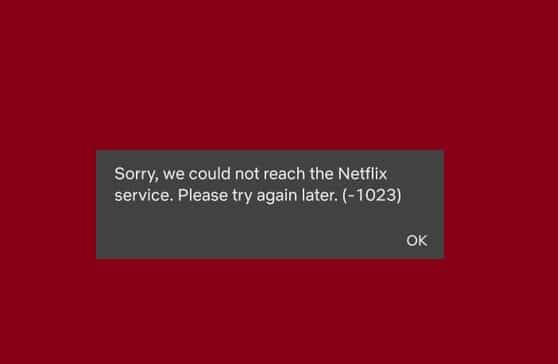 Netflix Error Code 1023