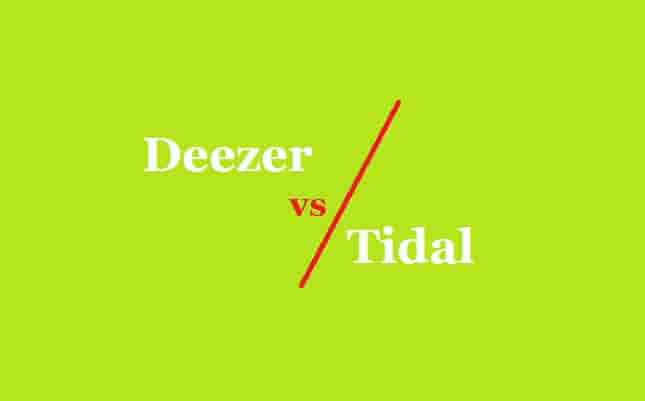Deezer vs Tidal