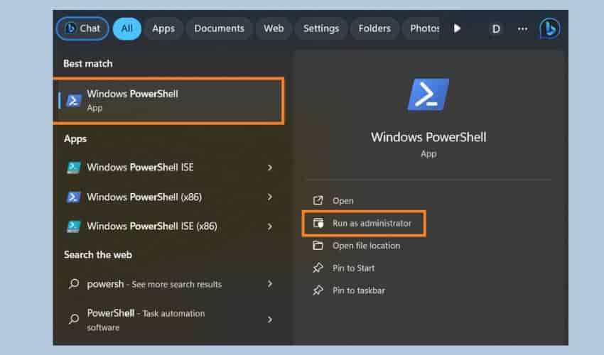 PowerShell Run as administrator
