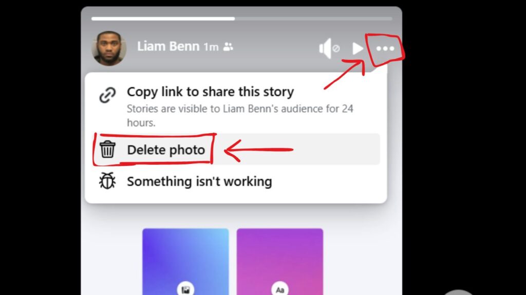 Delete a Facebook Story