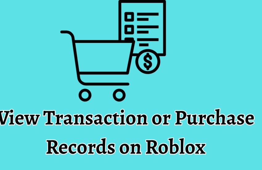 View Transaction or Purchase Records on Roblox