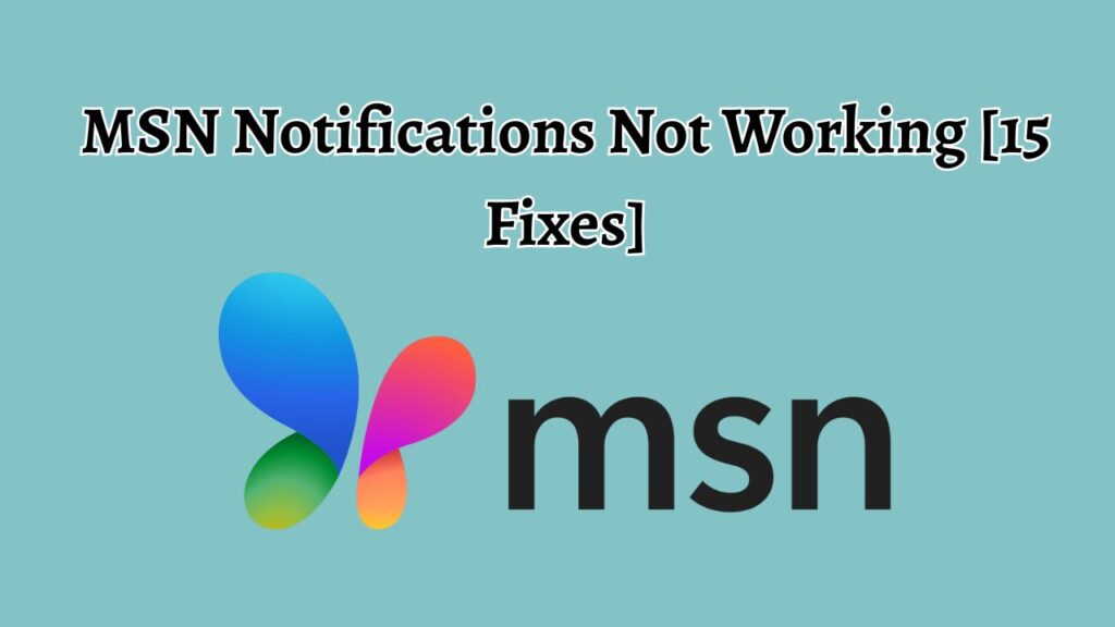 MSN Notifications Not Working