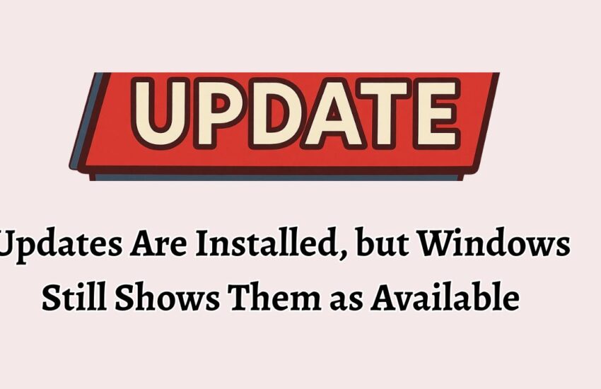 Updates Are Installed, but Windows Still Shows Them as Available