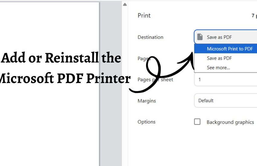 Add or Reinstall the Microsoft PDF Printer on Windows