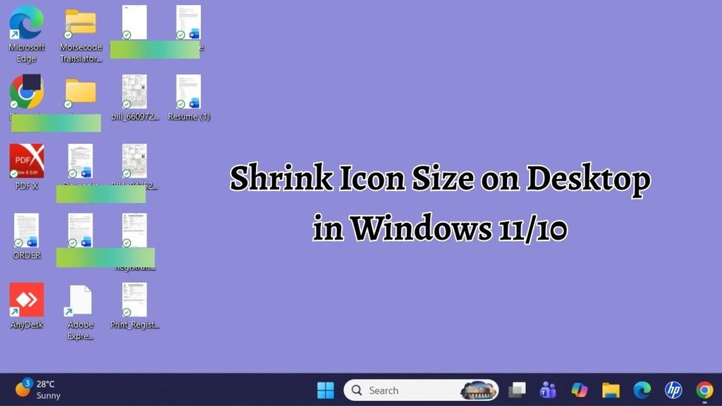 How to Shrink Icon Size on Desktop in Windows 11/10